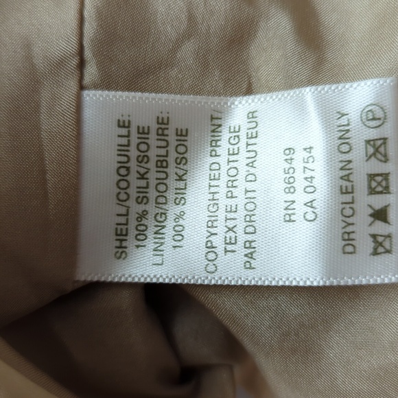 Silk dress, empire waist, size 8 - Picture 4 of 4